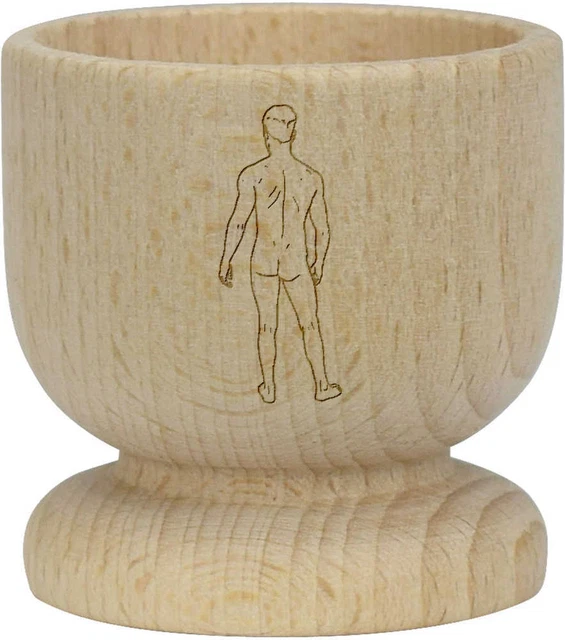 "Taza de huevo de madera ""Man Posing"" (EC00023607)"