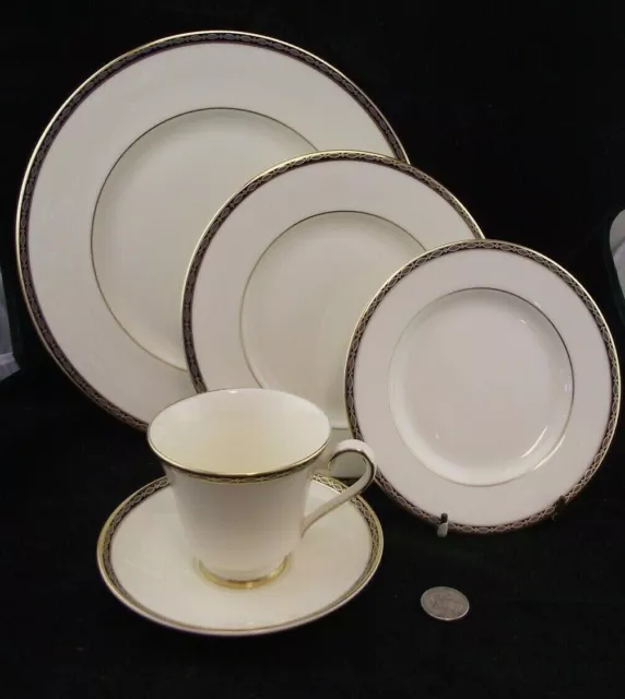 Minton  St James   5 Piece Place Setting Dinner Salad Bnb Tea Cup And Saucer