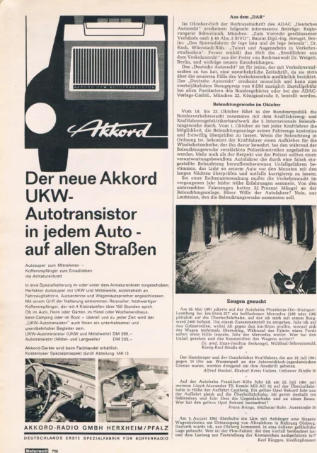 Akkord Werbeanzeige Werbung Akkord Autotransistoren #3 ÜG