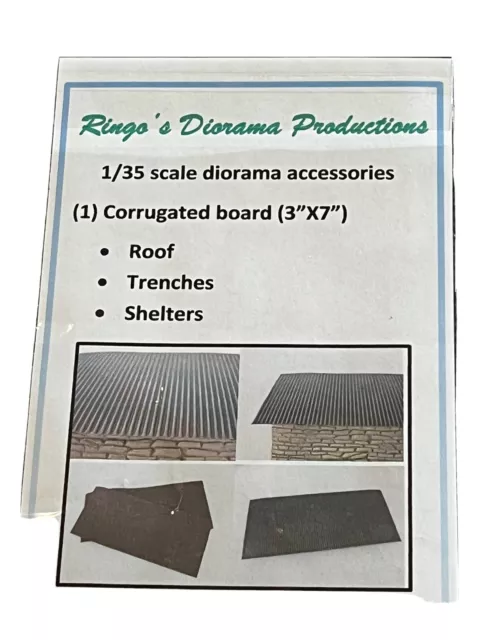 1/35 Model Diorama Accessories Set Corrugated Board Roof Fence Kit Tank Military