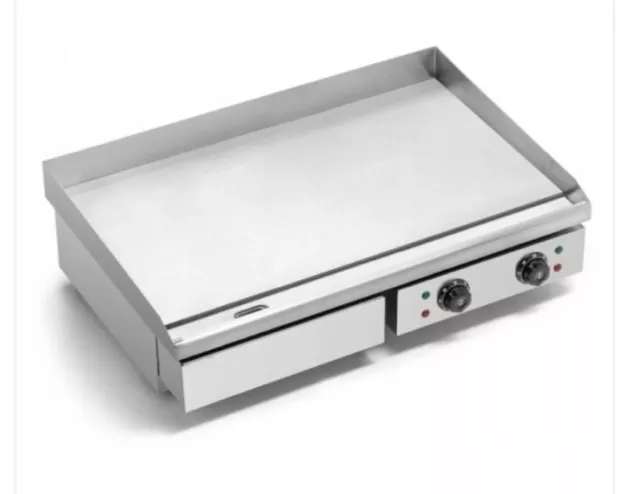 Commercial Electric Griddle Countertop Kitchen Hotplate BBQ Stainless Steel 73cm