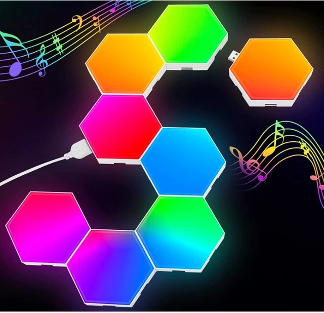 8 led lumineuse murale modulaires light contrôle tactile avec app telecommande