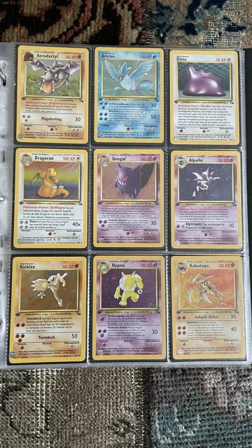 Pokémon Karten Fossil Edition 1 deutsch komplett Set NM perfekt
