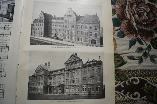 1907 Bauverwaltung 35 Düsseldorf Schule Stoffeler Str Gneisenaustr Lindenstr