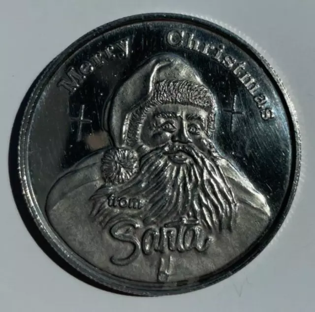 Merry Christmas Santa Holiday Collectible Coin 1 Troy Oz .999 Fine Silver Round