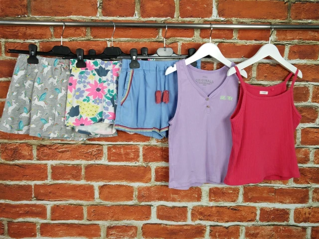 GIRLS BUNDLE AGE 9-10 YEARS NEXT FATFACE etc VEST TOP SHORTS SKORT CASUAL 140CM