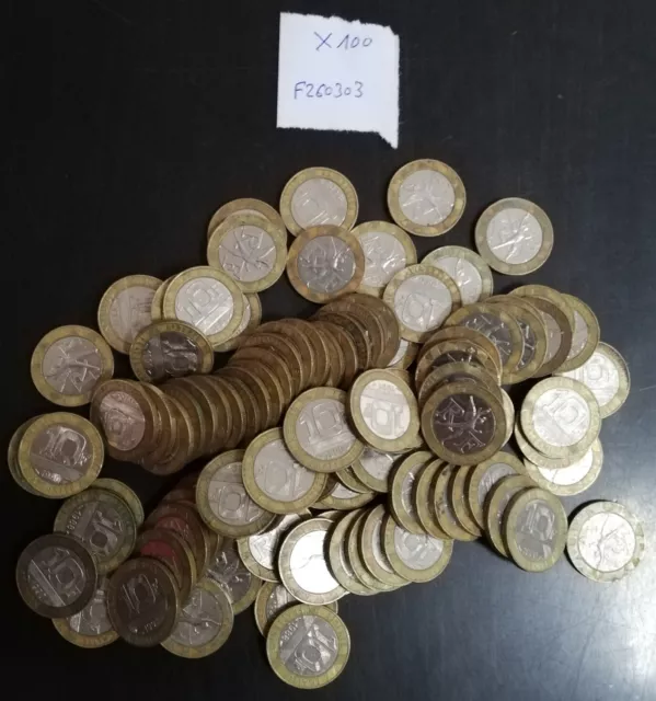 Lot monnaies françaises 100 pièces 10 Francs Génie