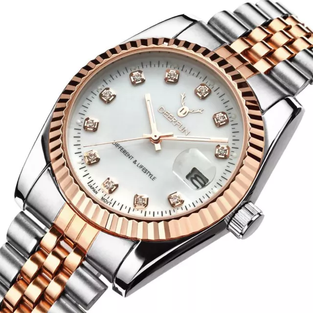 Ladies Watch Gold Silver Women Woman Smart Watches Two Tone Gift Present UK