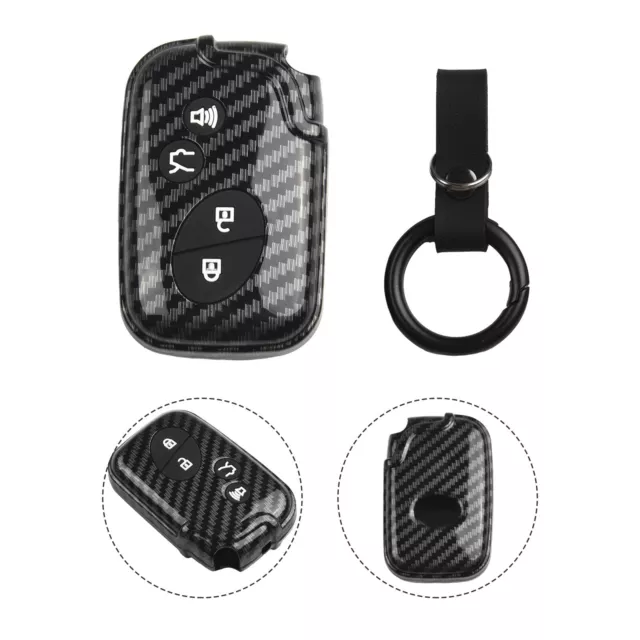 Key FOB Fall Schl??sselabdeckung Schwarz Zubeh?r Kohlefaser Look Schale