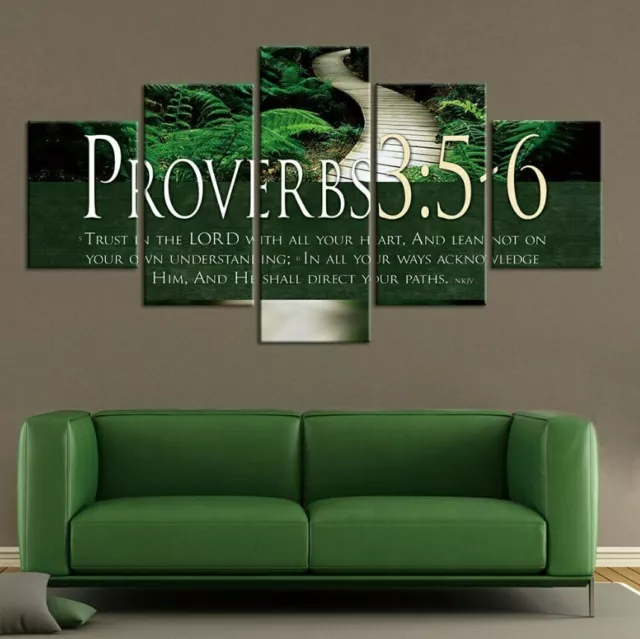 Wall Art Poster Bible Verse Canvas Painting Picture Home Decor Modern Abstract