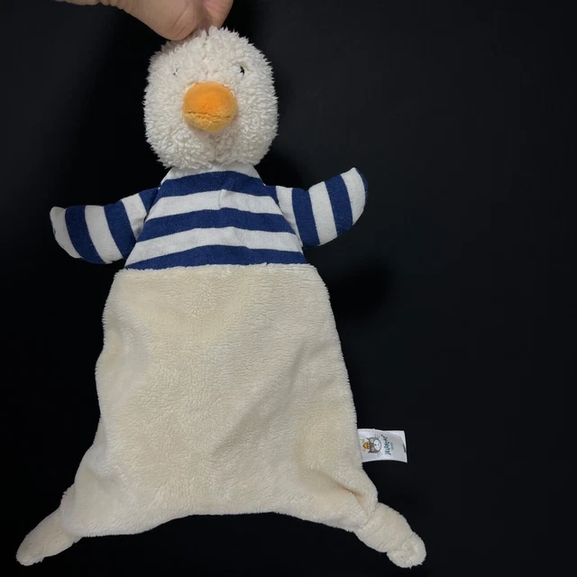 JELLYCAT PLUSH BREDITA Duck soother comforter blue/cream 3 £29.99