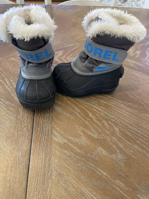 Sorel Toddler Snow Commander Boots - Boys - Size 6 EUC 2