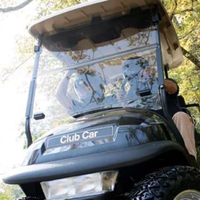Club Car Precedent Clear Impact Resistant Folding Golf Cart Windshield - US Made