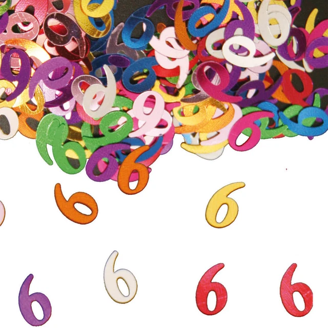 Coriandoli da tavolo con numero 6 compleanno decorazione da tavolo decorazione festa decorazione da tavolo per feste