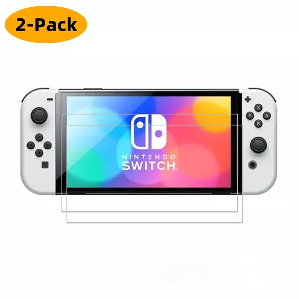 2er-Pack SchutzGlas Display Schutzfolie Für Nintendo Switch OLED Panzerfolie 9H