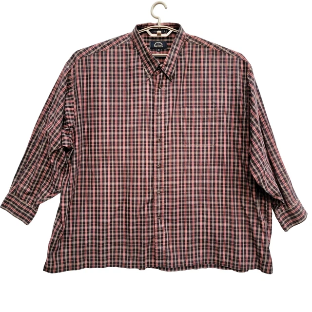 BD Baggies 4XB Big and Tall Chatham Cloth Red Blue Plaid LS Shirt