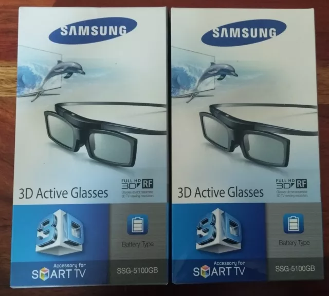 SAMSUNG - SSG-5100GB - 2 paire de Lunettes 3D à piles - Neuf / New