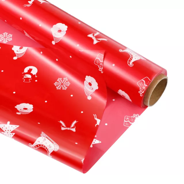 Xmas Cellophane Roll - Red (3000x40cm) for Gift Baskets & Crafts-LE