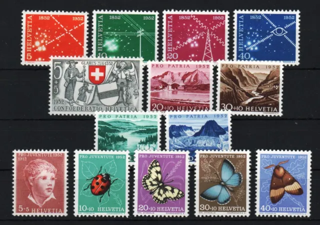 Schweiz Jahrgang 1952 postfrisch komplett