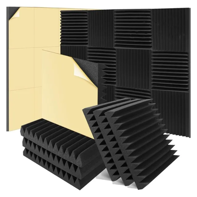 6 Pack Sound Proof Foam Panels 2 X 12 X 12 inch Self-Adhesive High Density9085