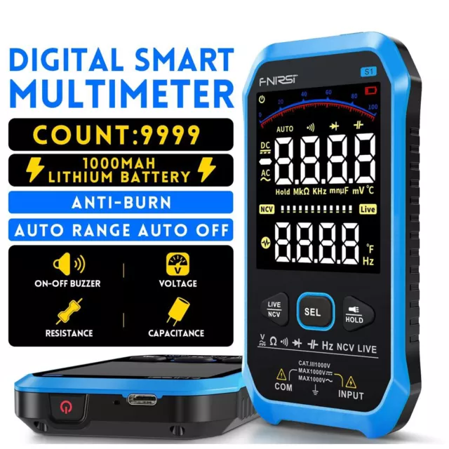 FNIRSI-S1 Color Screen Detector Multimeter AC-DC Voltage Resistance Diode-Tester