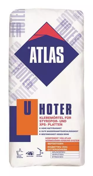 Atlas Hoter U Armierungs Klebemörtel 25Kg Fassade WDVS EPS XPS Putz Mörtel