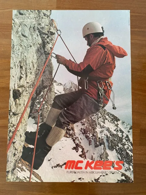 MANIFESTO,POSTER McKee’s sport ,Casimiro Ferrari  Giacca dell'Alpinista montagna