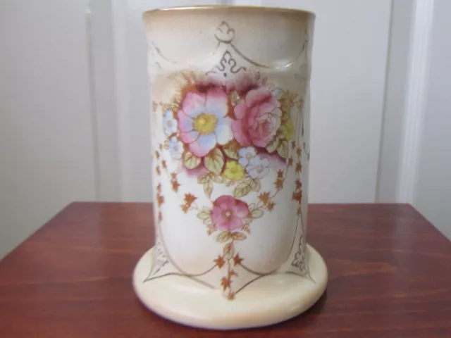 Antique Vintage Crown Devon Fieldings Blush Ware Spring Rd No 653216 Spill Vase