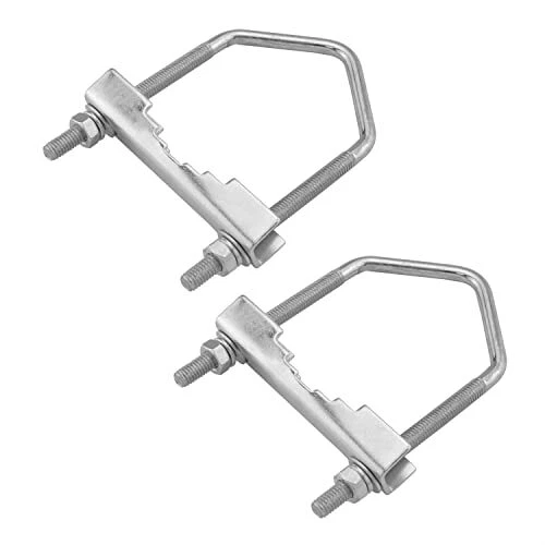 DGHAOP 2pcs Antenna Mast Cross-Over Bracket Kit U-Bolt Clamp 100mm for Outdoo...
