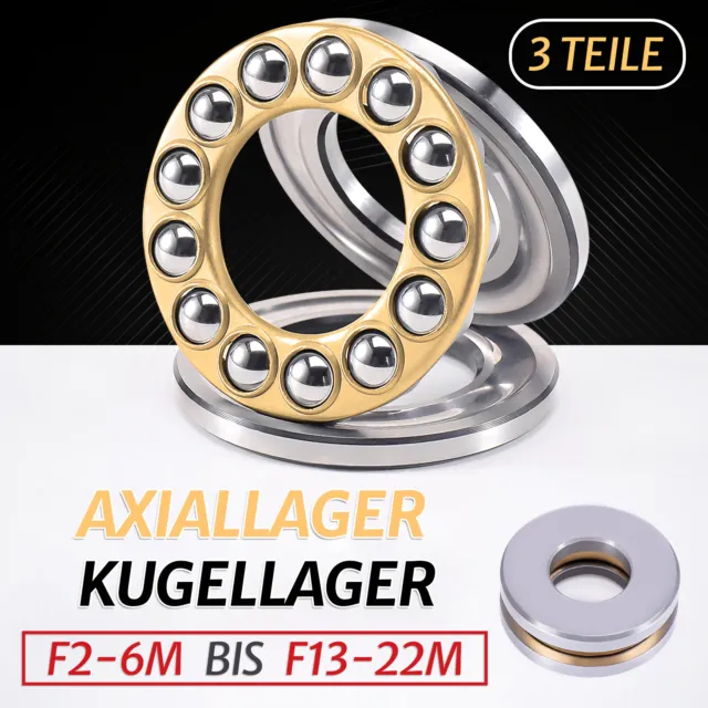 Axiallager Kugellager Drucklager F2-6M BIS F13-22M / ID 2 - 13 mm Welle