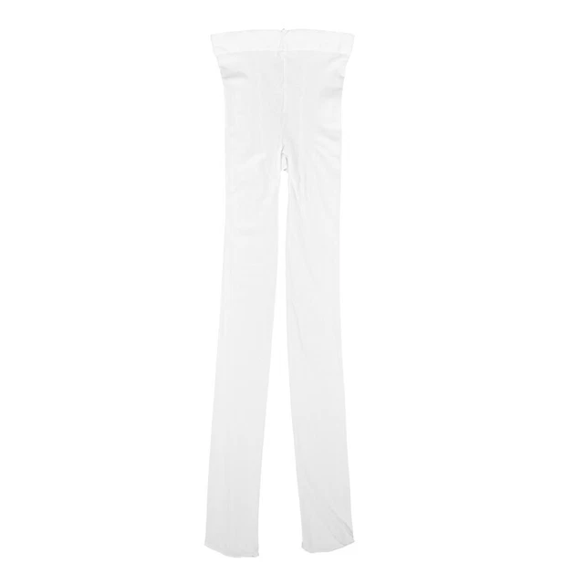 Collant Velluto Bianco Tenero Solido Per Donna P7B6