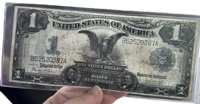 1899 $1 One Dollar Black Eagle Silver Certificate Note Fr#236 RARE