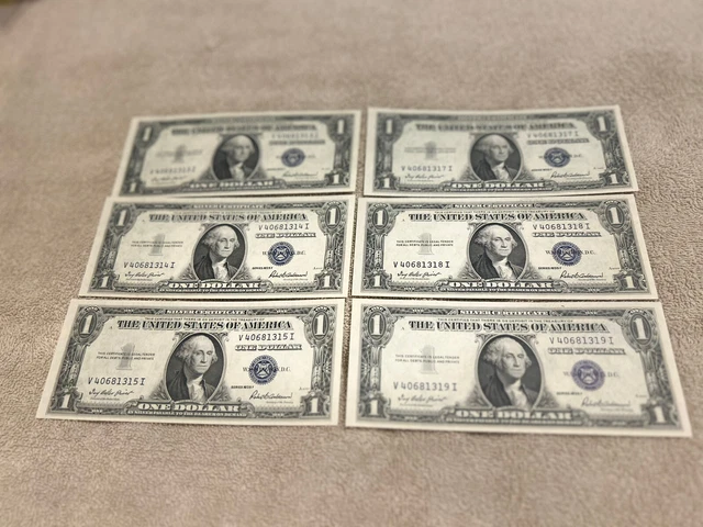 1935 F -  One Dollar -  $1 - Silver Certificate - Blue Seal -