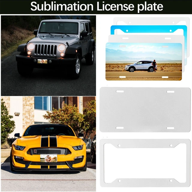 sublimée Plaque d'immatriculation sublimée Support en aluminium