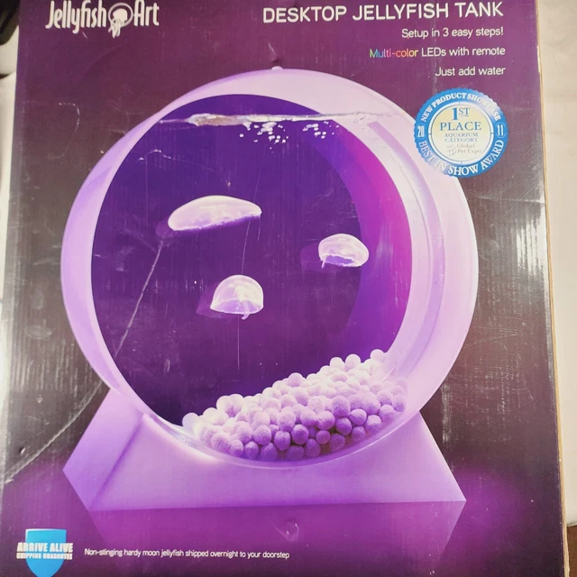 Rare Original Jellyfish Art Desktop Jelly Fish Tank 18X15X8 Free Shipping 14