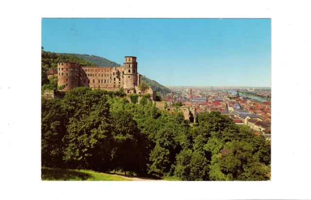 AK Ansichtskarte Heidelberg am Neckar / Blick auf Schloss und Stadt