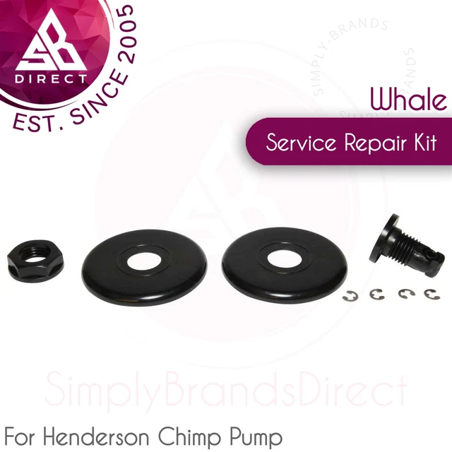 Whale Serrage Plaque Service Réparation Kit │ Pour Henderson Chimpanzé Pompe │