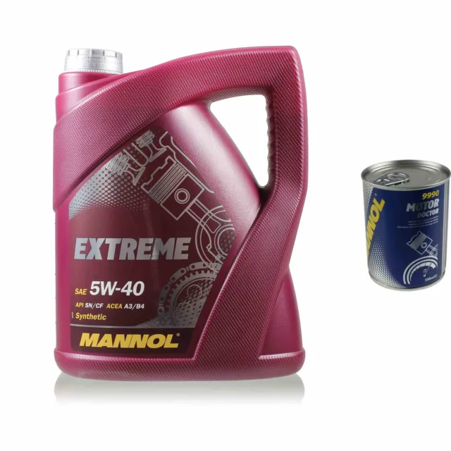 5L Olio Motore mannol extreme 5W-40 1x MANNOL Motore Doctor