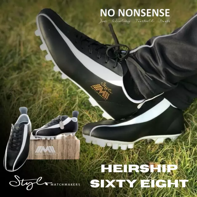BLACK CLASSIC STYLO Matchmakers Leather Football Boots 44.00 PicClick UK