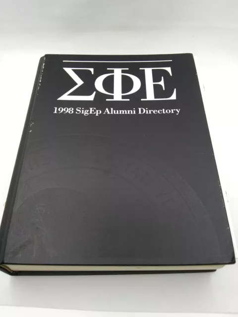 1998 ΣΦΕ Sigma Phi Epsilon sigep Alumni Directory Thick Book READ