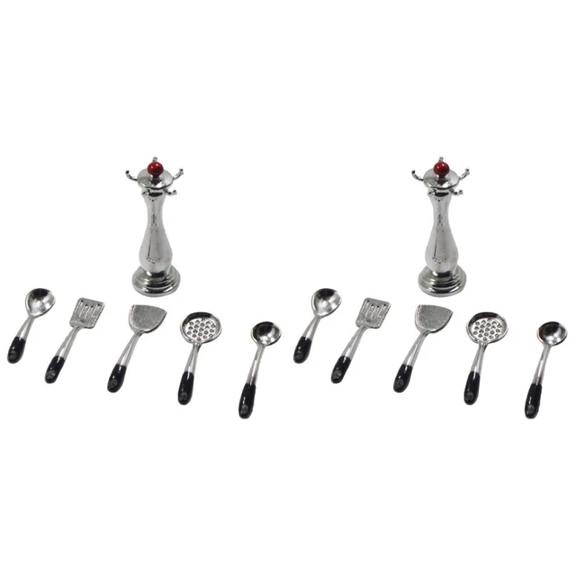 2 Sets Piccolo Oggetto Cucina Mini Cucchiaio Ornamentale Ornamenti