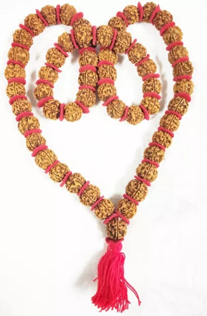 Religious Rudraksha Kantha Siddha Mala Rosary Beads Wealth Luck Success Chanting