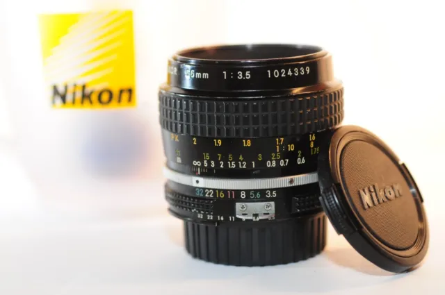 Nikon Micro Nikkor 55mm F/3.5 AI PRIME MACRO lens for FA FM2N F3 FE2 FG F5 DF D5