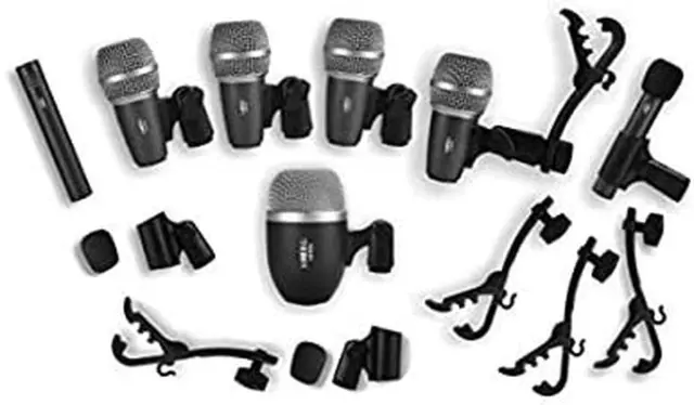 Wired Microphone Kit for Drum and Other Musical Instruments … (A Whole Set Mic)