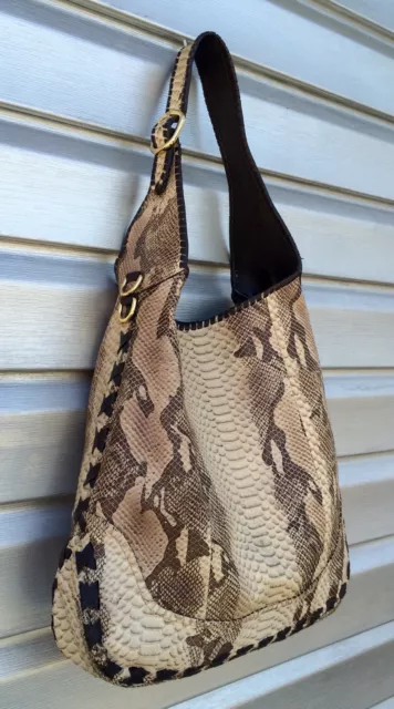 GUCCI Python Jackie Whip Stitch Hobo Tote Handbag RARE!!