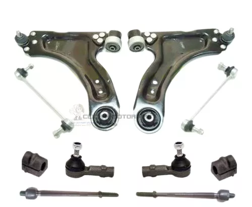 Vauxhall Combo Front 2 Wishbone Arms Links Outer + Inner Track Rod Ends D Bush