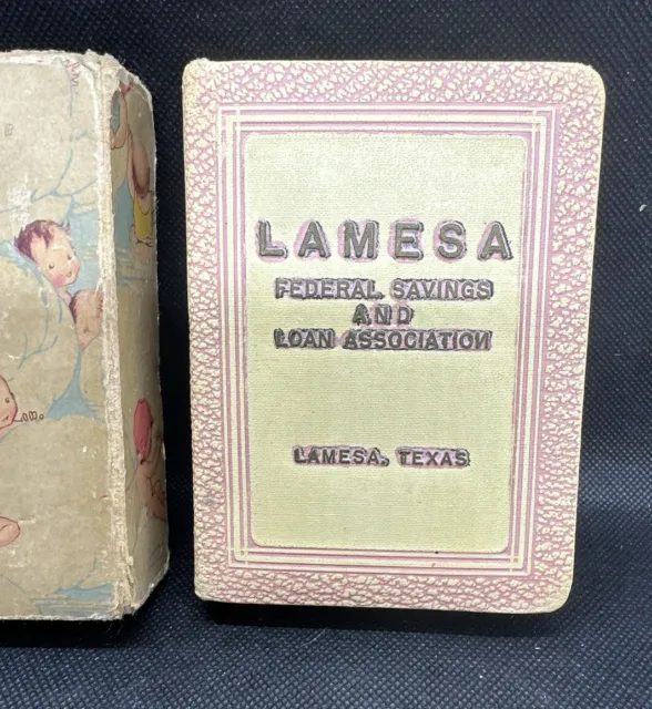 1923 LAMESA TX Utilities Co Book Coin Bank Federal Savings and Loan LAMESA, TEX