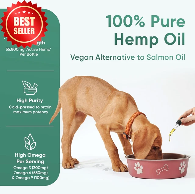HEMP OIL FOR Dogs & Cats 55,800mg, 60ml, Calming & Joint Support