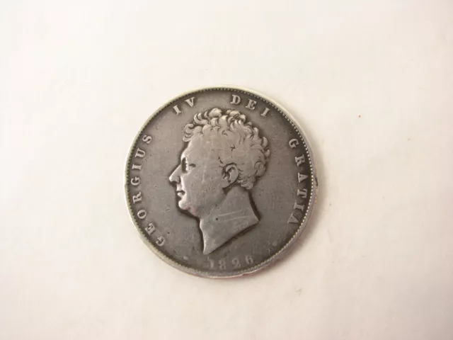 George IV 1826 Silver Half Crown, 13.7 g, 32 mm, Good Fine (gF), 925