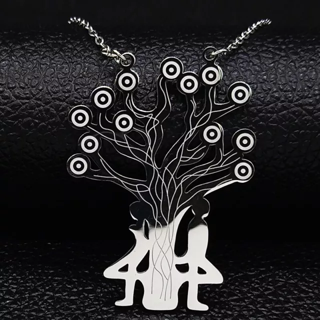 Mode 2020 Anhänger Lebensbaum mit Halskette, Apfelbaum mit Adam und Eva